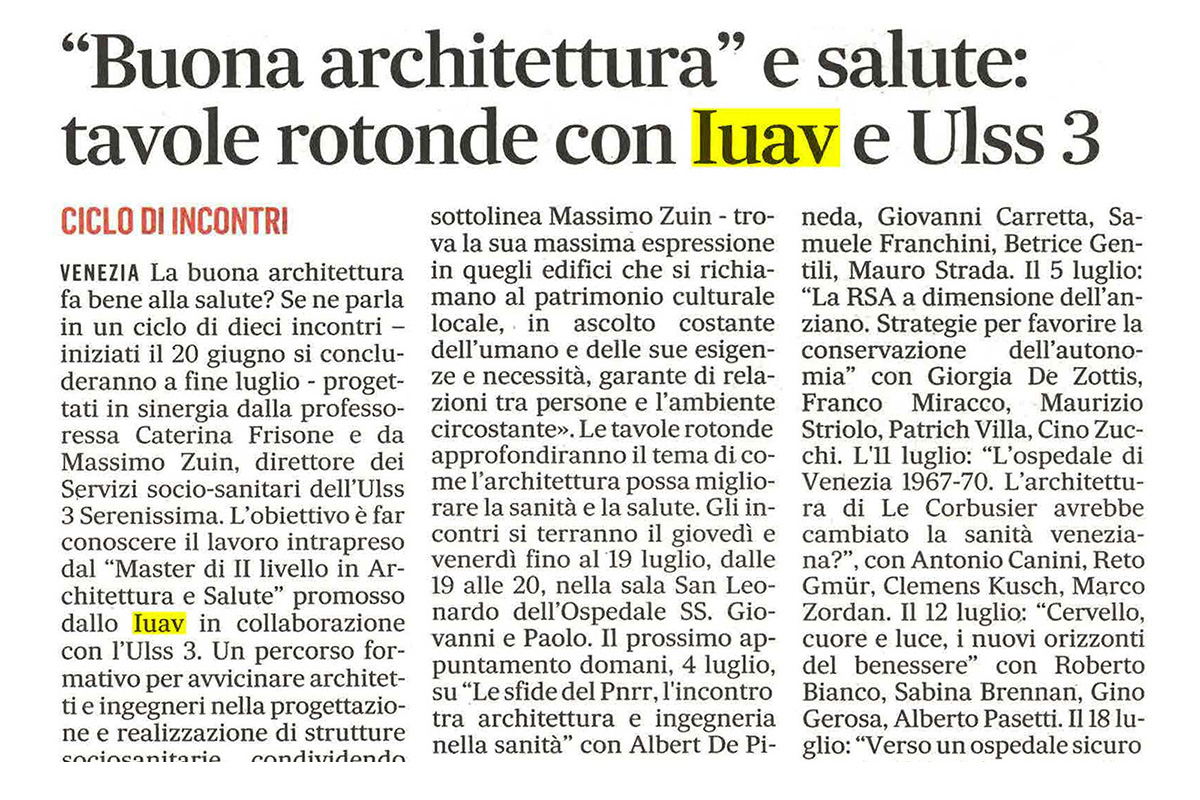 Buona architettura e salute